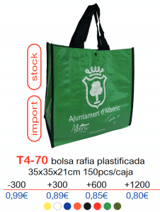 Bolsa de rafia 35x35x21cm con precios