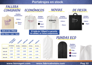 Fundas porta trajes de tejido sin tejer