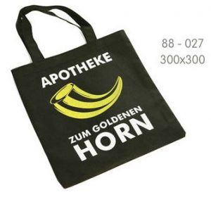 Bolsa con logo de rafia