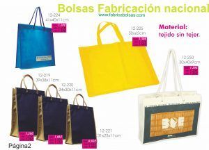 boslas de tejido sin tejer color a elegir