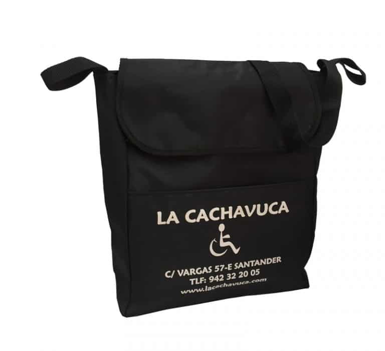 Mochila adaptada silla de ruedas con logo