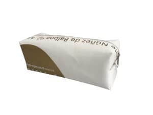 Neceser de polipiel liso blanco